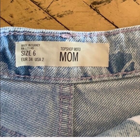 Topshop Mom Floral Jean Shorts Cutoff 2 Ashley - Picture 6 of 6